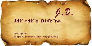 Jónás Diána névjegykártya