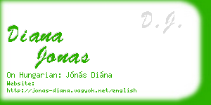 diana jonas business card