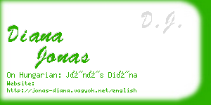 diana jonas business card